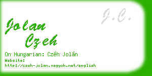 jolan czeh business card